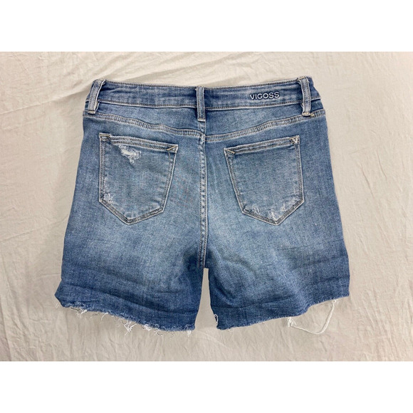 Vigoss 'Marley' Destroyed Stretch Denim Jean Shorts. Perfectly Broken In, 26. - Picture 3 of 3